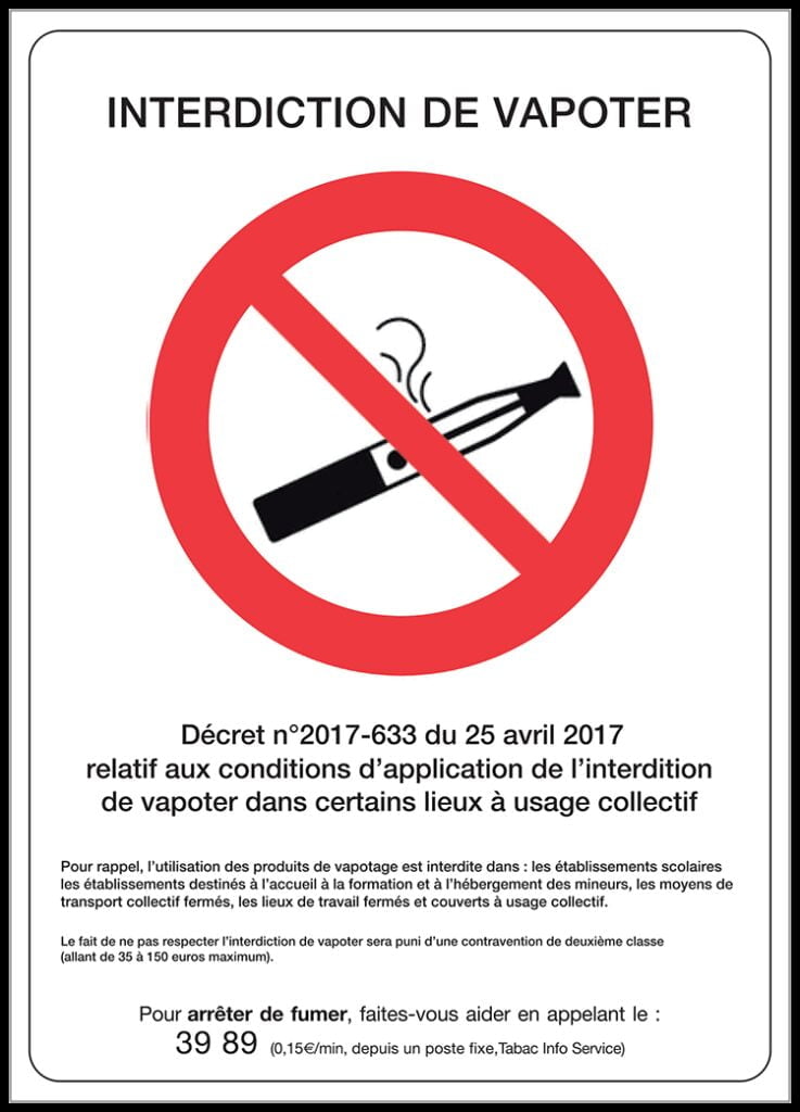 Panneaux Interdiction De Fumer Vapoter Bequet