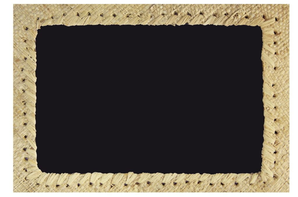 Panneau neutre encadrement beige « Raphia »