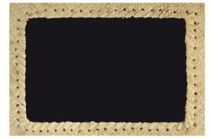 Panneau neutre encadrement beige « Raphia »