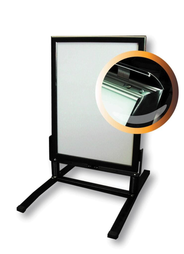 Porte-affiche 50x70cm. structure ressort