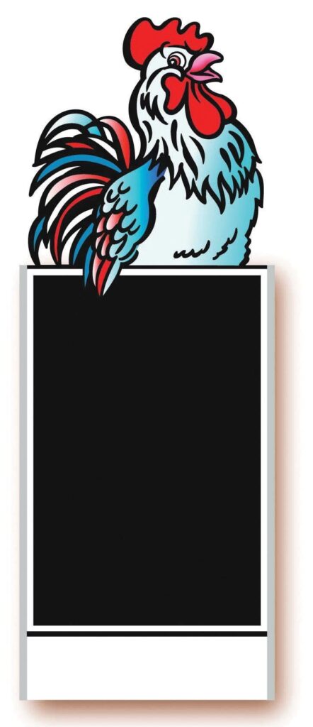Figurine de trottoir « Coq tricolore »