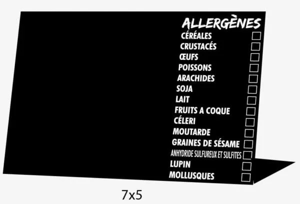 Chevalets « Présence Allergènes »