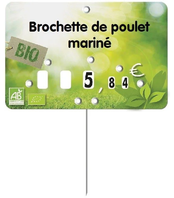 Étiquette « BIO FRAIS » Décor nature
