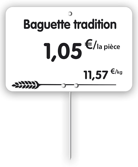 Étiquette Boulangerie-Pâtisserie « TOUT COMPRIX » Blanche