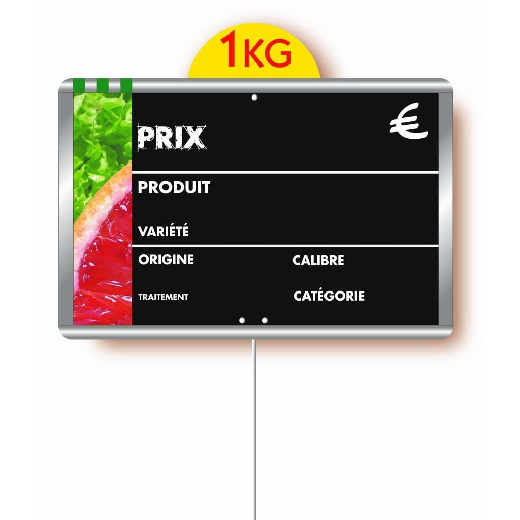 Étiquette Fruits et légumes « Métallic »