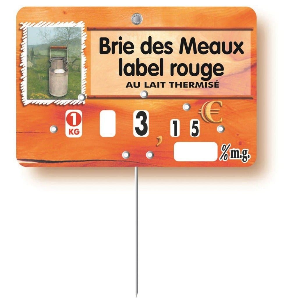 Étiquette à roulettes Crèmerie « Paprika »