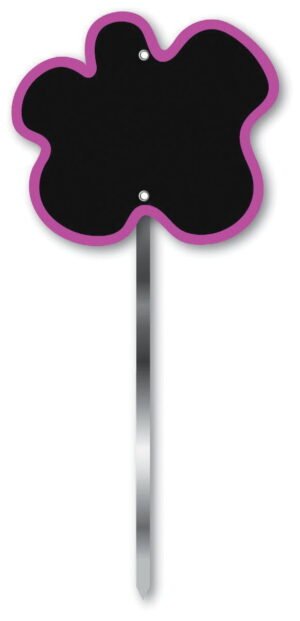 Paquet de 10 Ardoise 10x10cm Fleur orange. patte 60cm…