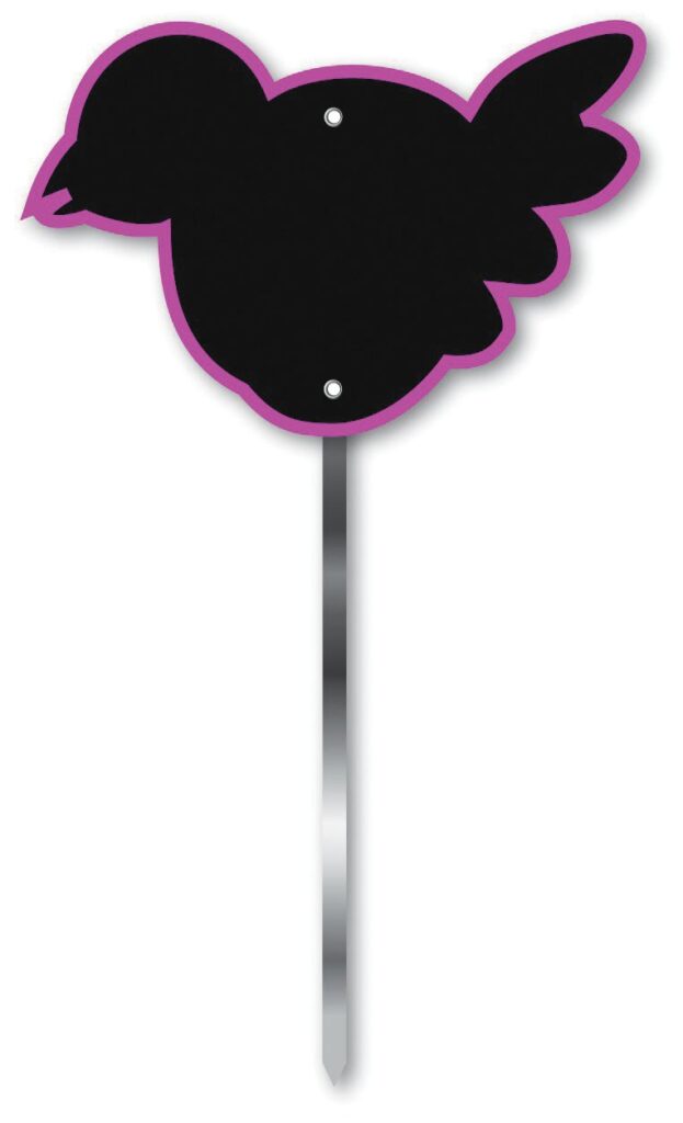 Paquet de 10 Ardoise 12x8cm Oiseau patte 60cm