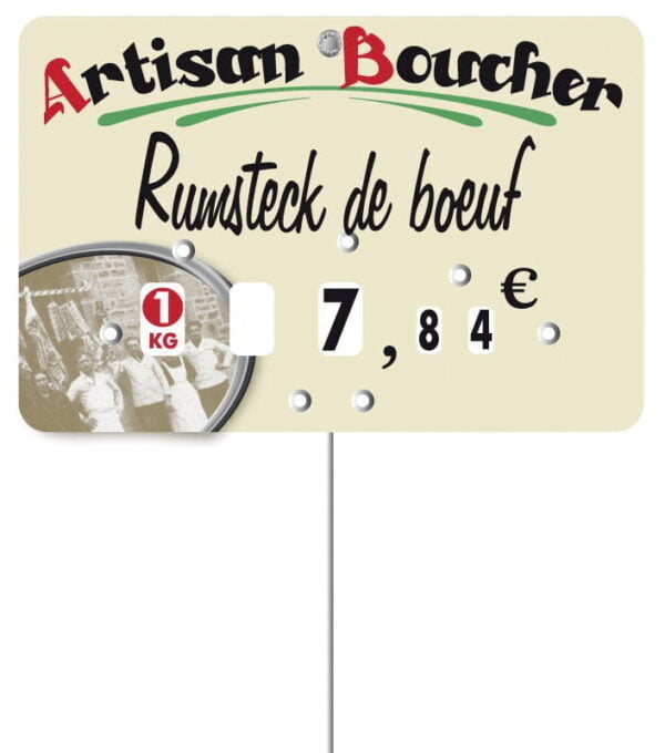 Étiquette Artisan Boucher OU Charcutier « Marius »