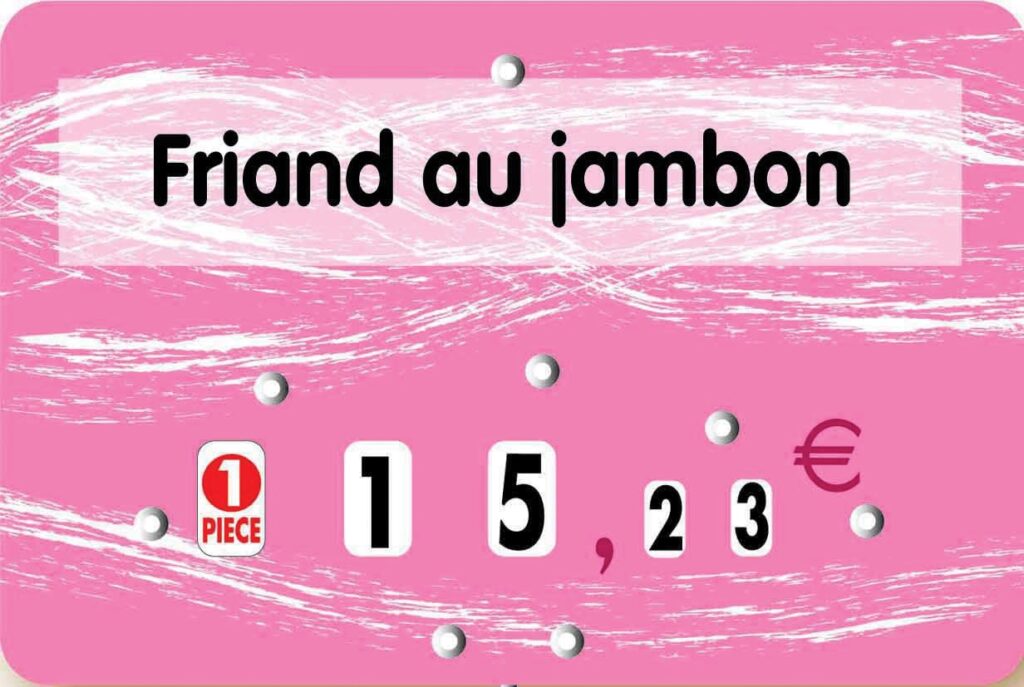 Étiquette Charcuterie « Turbulence » à roulettes - rose