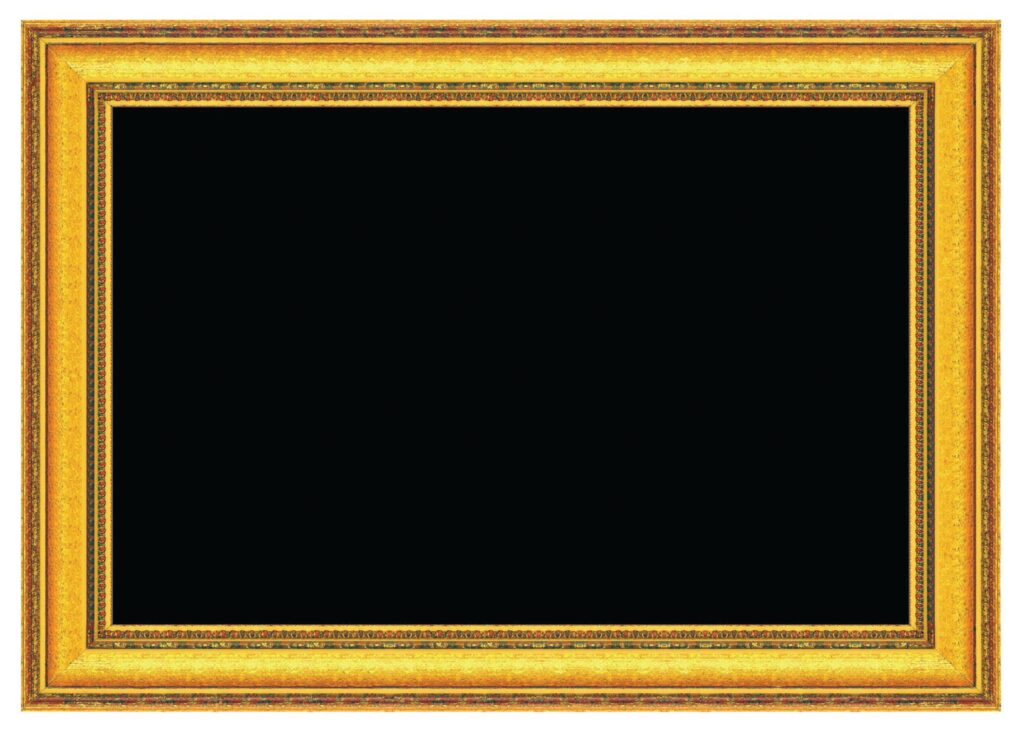 Étiquette sans roulettes noir et or « Ornement »