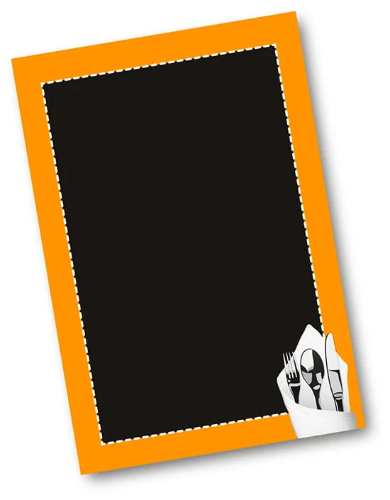 Panneau ardoise « Couvert » - Couleur et dim. au choix