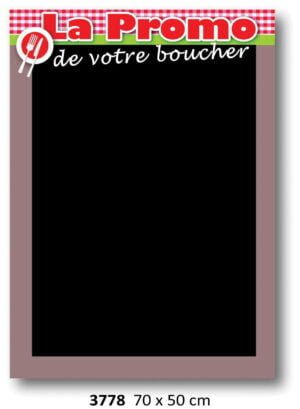 Panneau ardoisé « La promo de votre boucher » OLGA