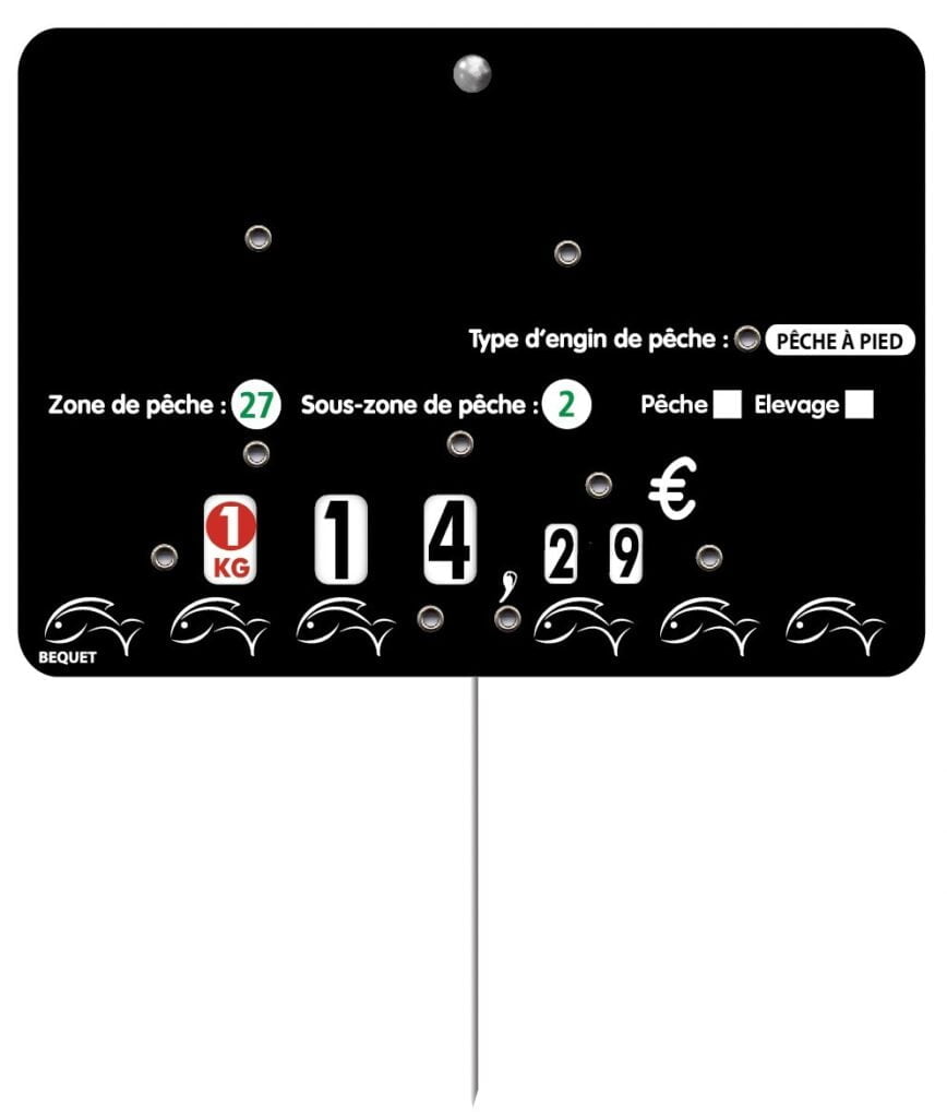 Étiquette poissonnerie « BLACK FISH»