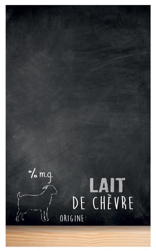 Chevalet Crémerie « Sylvette » - 6 x 10 cm - Décor au choix