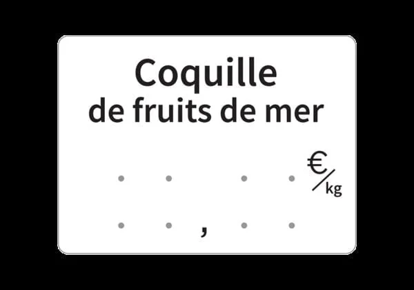 Étiquette perforée « DYNAMIK » pour chiffres à picot
