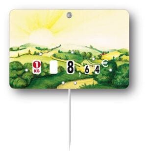 Paquet de 10 Etiquettes 8×12 Carte d’or neutre. à roulettes.pique inox