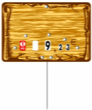 Paquet de 10 Etiquettes 7x10cm Parchemin neutre. roulettes. fenêtres ouvertes.PI