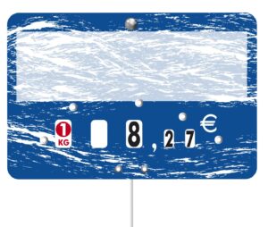 Paquet de 10 Etiquettes 12×8 cm Turbulence bleu ne…