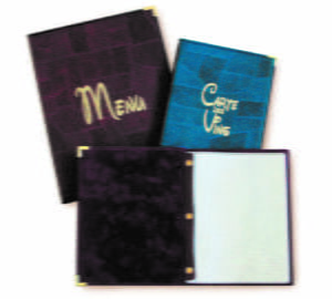 Protège-menu 24.5×31.8 cm Elégance bleu système classeur