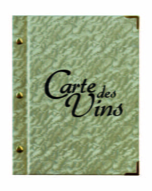 Carte des vins 18.5×23.5cm Prestige doré