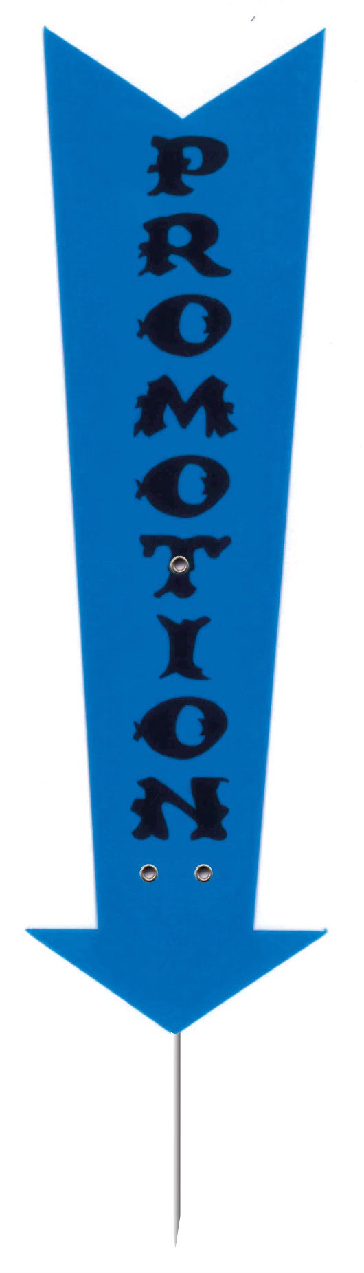 Paquet de 10 Flèches 6x22.5cm Promotion Bleue. pique inox
