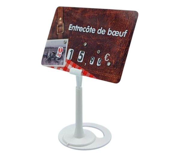 Pied tube pour pique plastique - Noir ou blanc
